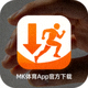 MK体育App官方下载图标 - 橙色向下箭头与运动人物组合